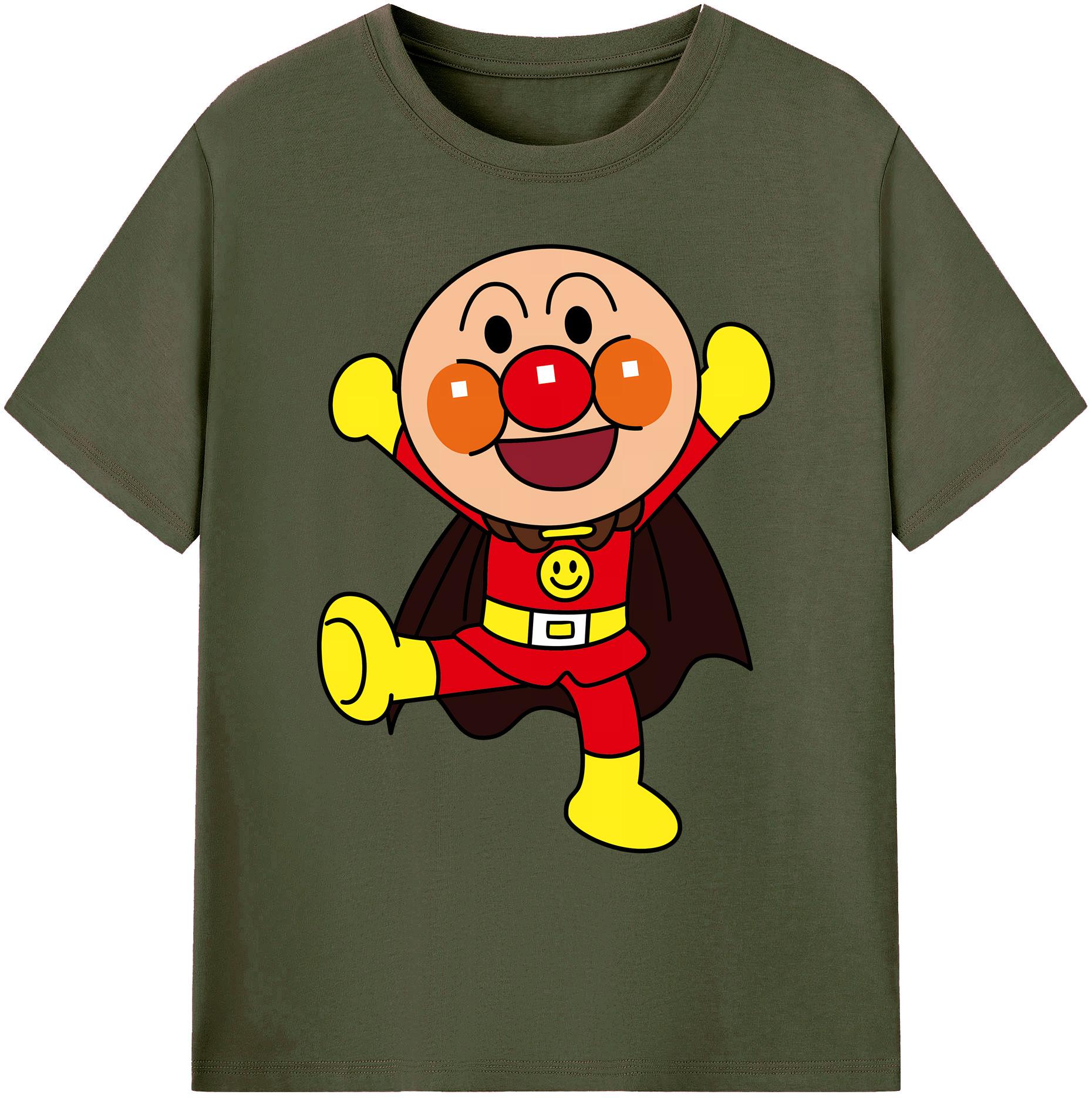（画像用） アンパンマン Anpanman 綿100％ メンズ半袖Tシャツ｜肌触りやわらか＆通気性